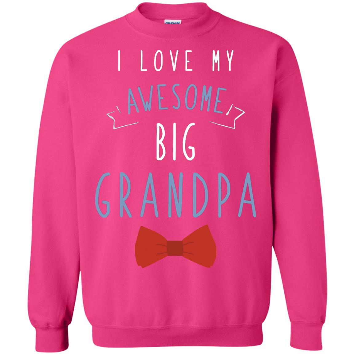 I Love My Awesome Big Grandpa Grandkid Grandson Granddaughter Shirt Heliconia