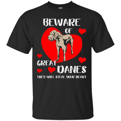Beware Of Great Danes They Will Steal Your Heart Cute Shirt Black