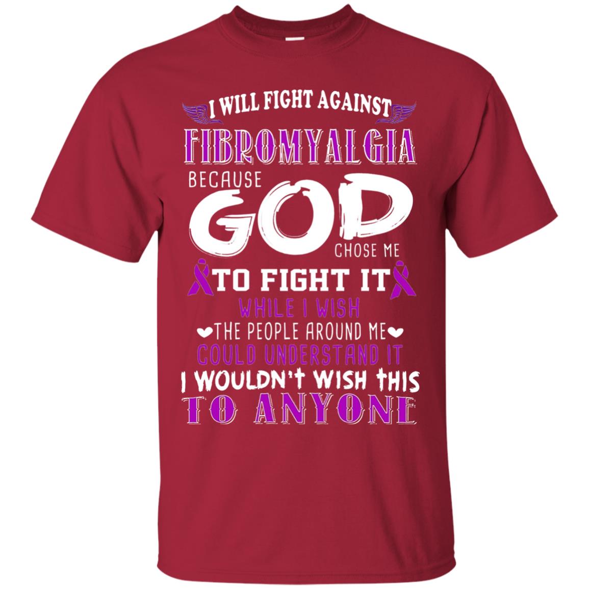 Fibromyalgia Awareness Shirt I Will Fight Against Fibromyalgia Cardinal