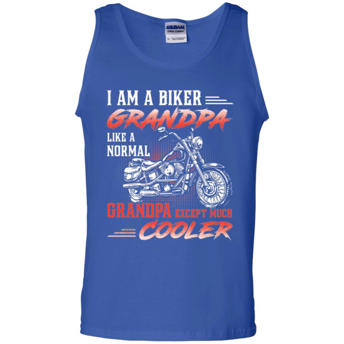 Papa T-shirt I Am A Biker Grandpa Like A Normal Royal