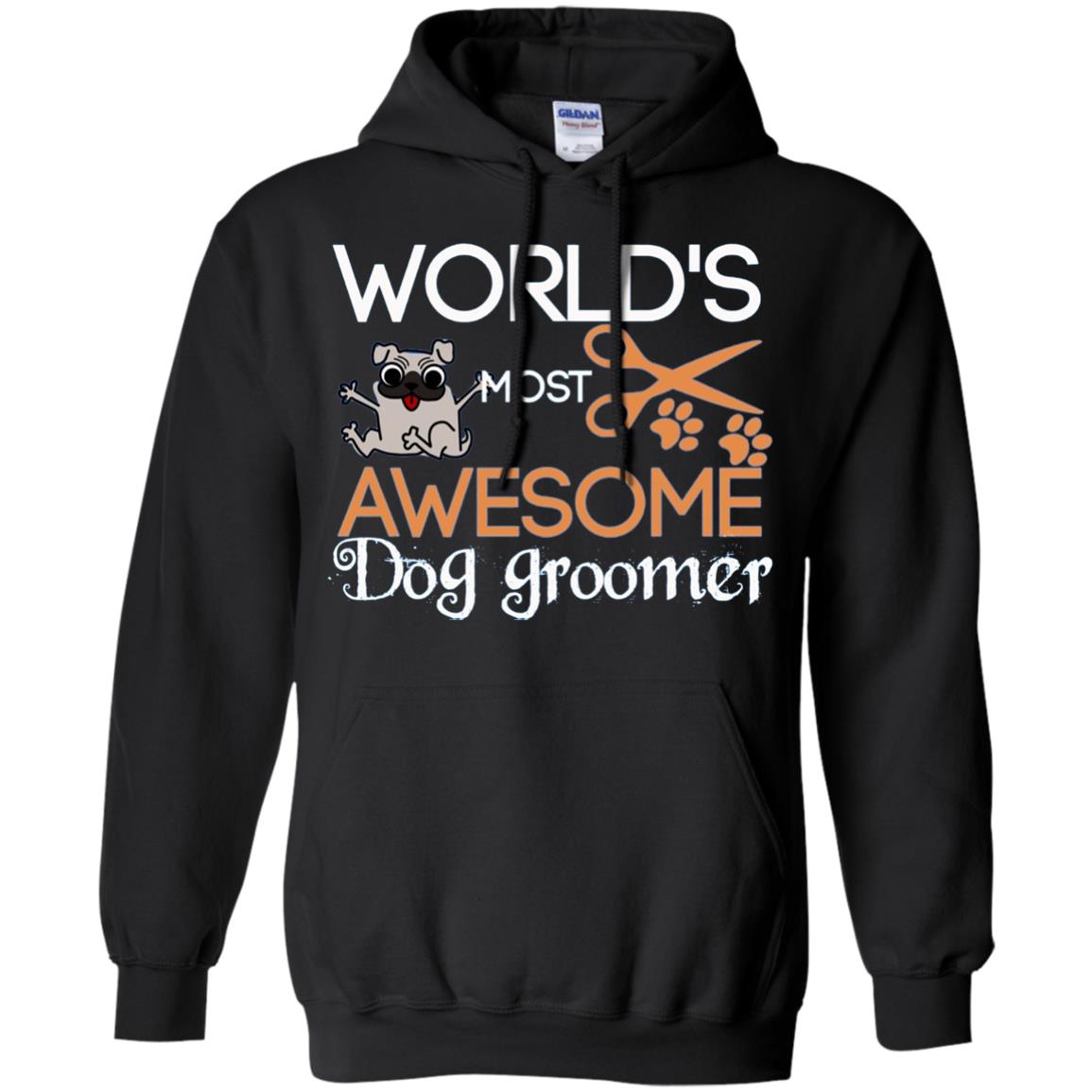 Dogs Lover Shirt World's Most Awesome Dog Groomer Black