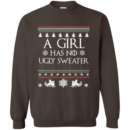 Christmas T-shirt Girl Has No Ugly Sweater Dark Chocolate