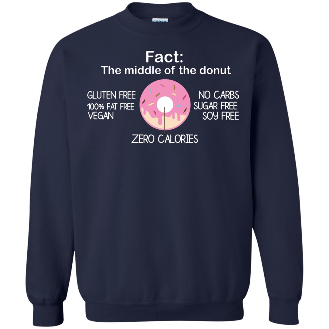 Fact The Middle Of The Donut Zero Calories Shirt Navy