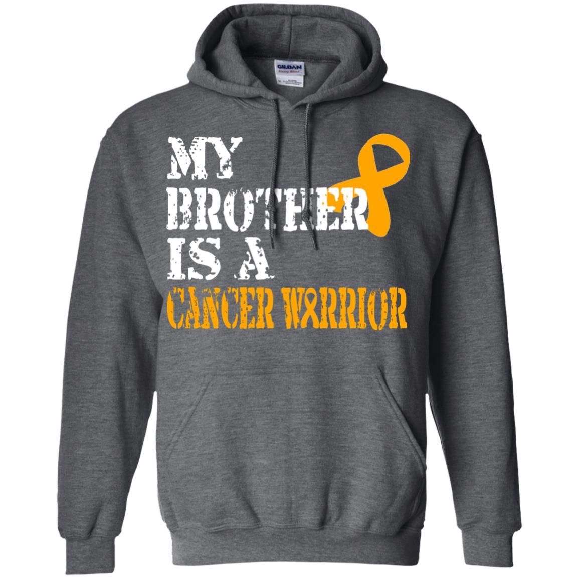 My Brother Is A Cancer Warrior Kidney Cancer Survivor Shirt Dark Heather