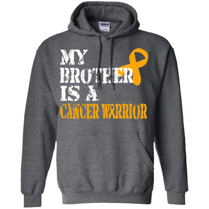 My Brother Is A Cancer Warrior Kidney Cancer Survivor Shirt Dark Heather