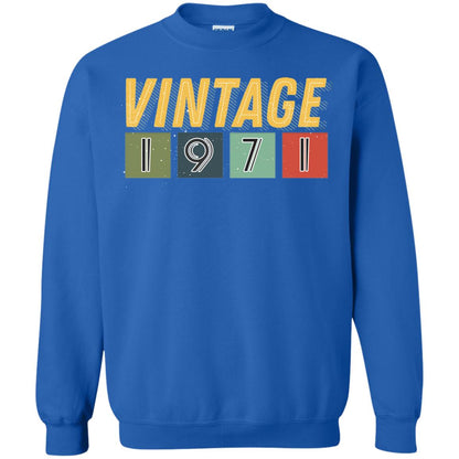 Vintage 1971 47th Birthday Gift Shirt For Mens Or Womens Royal