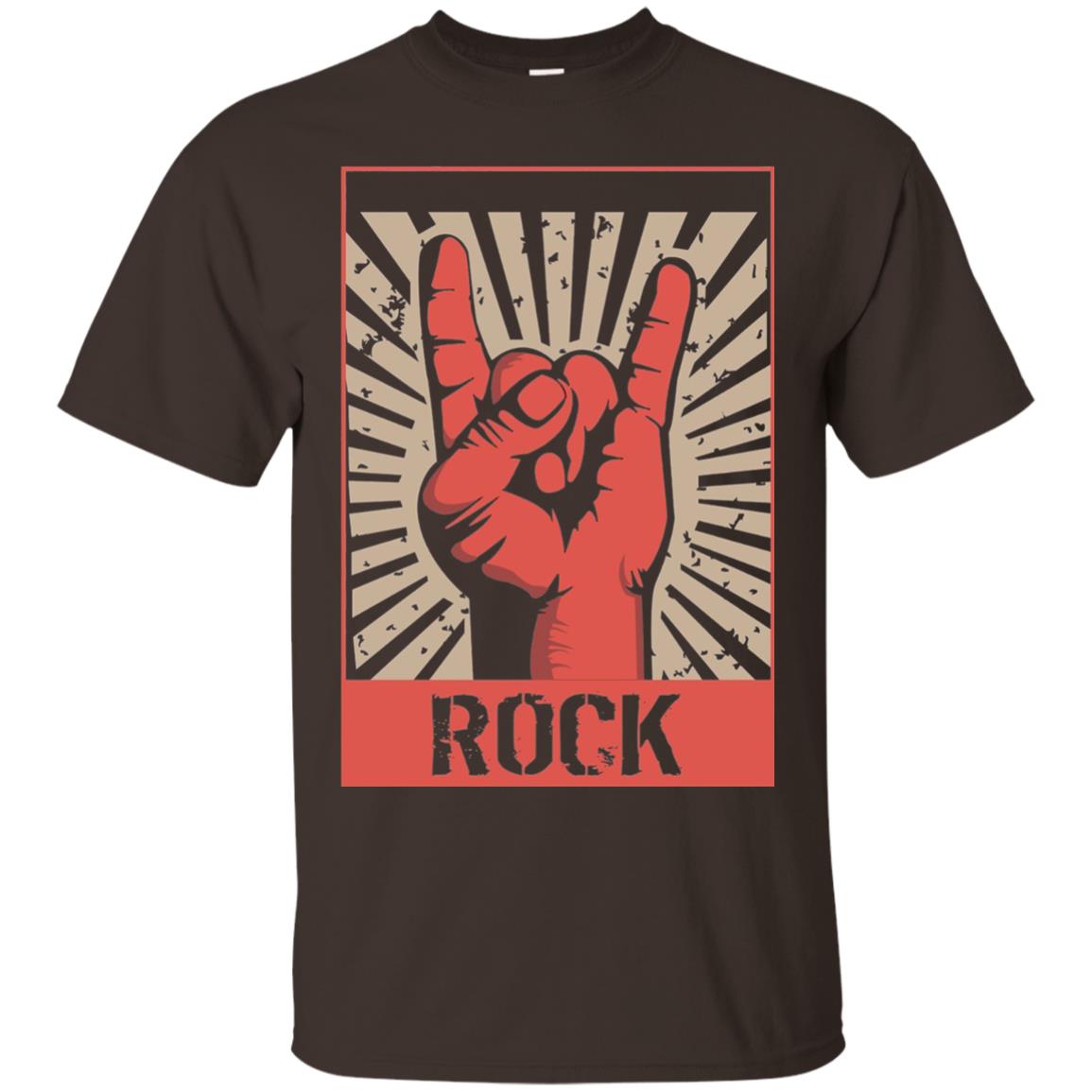 Vintage Rock Concert Band Poster 70s 80s Retro T-shirt Dark Chocolate