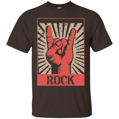 Vintage Rock Concert Band Poster 70s 80s Retro T-shirt Dark Chocolate