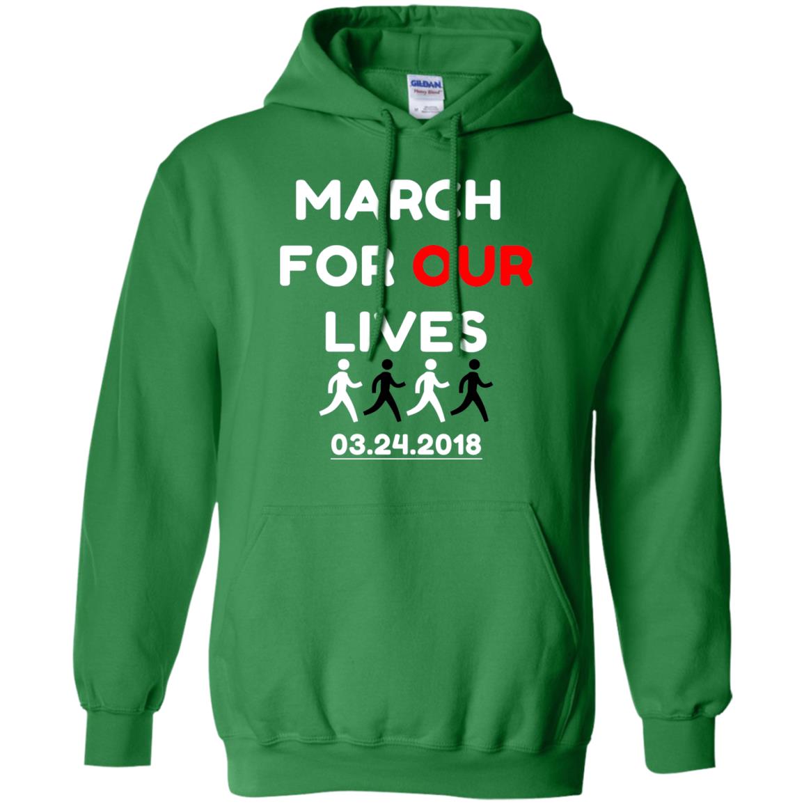 March For Our Lives Gun Control T-shirt Irish Green