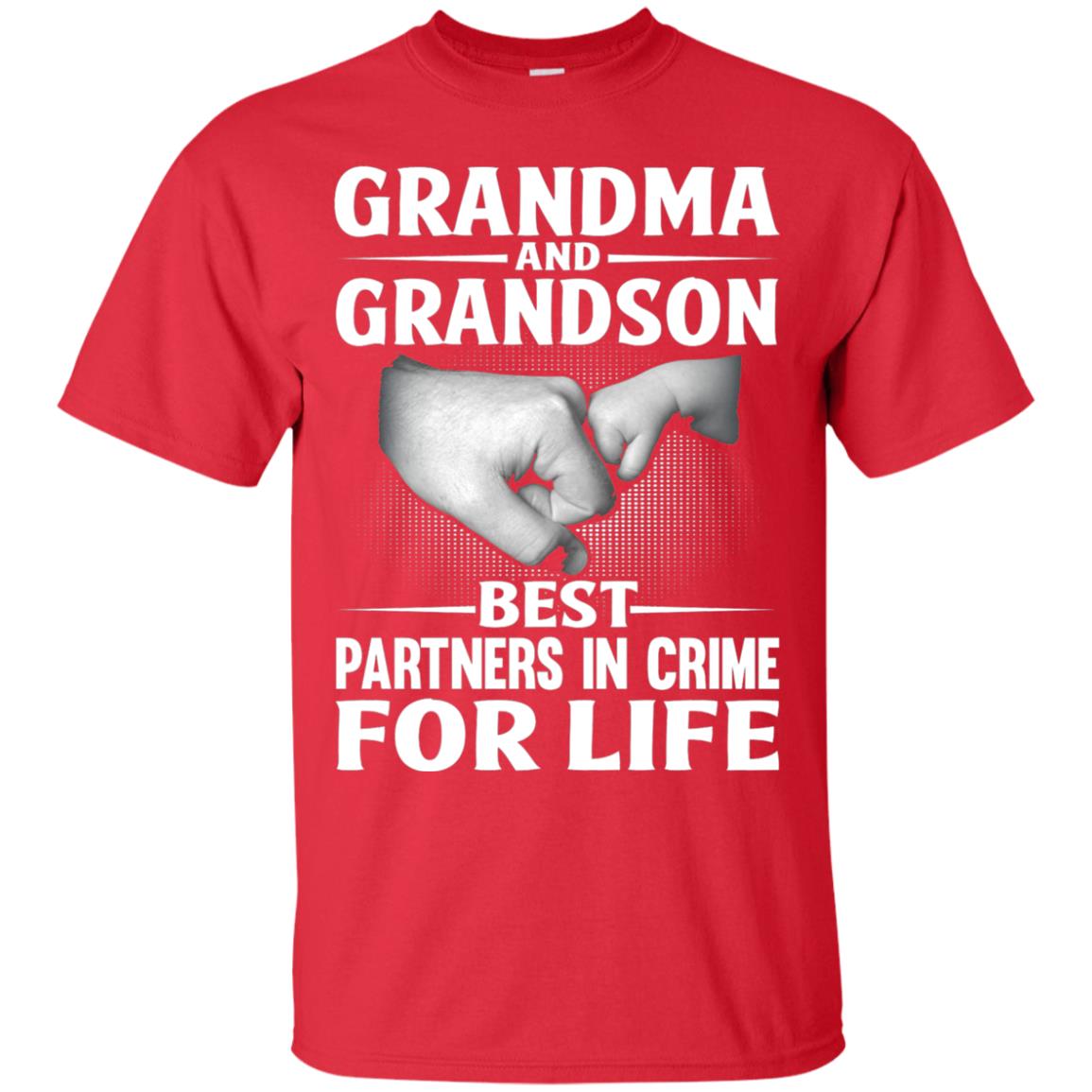 Grandma And Grandson Best Partners In Crime For Life Family T-shirt Red