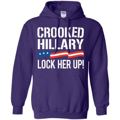 Crooked Hillary Lock Her Up T-shirt Purple