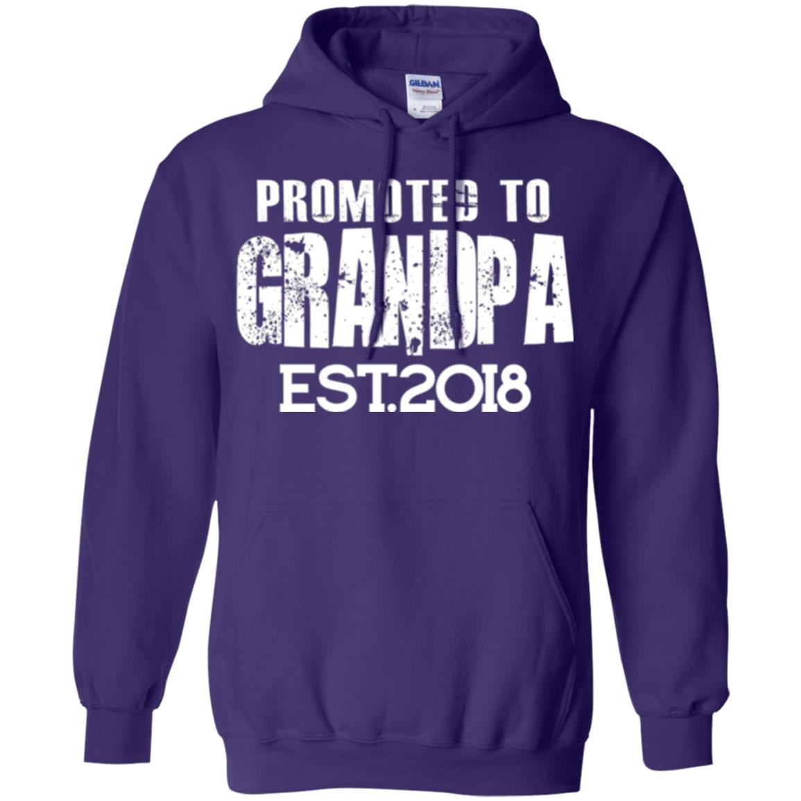 Papa T-shirt Promoted To Grandpa Est 2018 T-shirt Purple