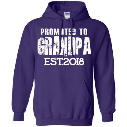 Papa T-shirt Promoted To Grandpa Est 2018 T-shirt Purple