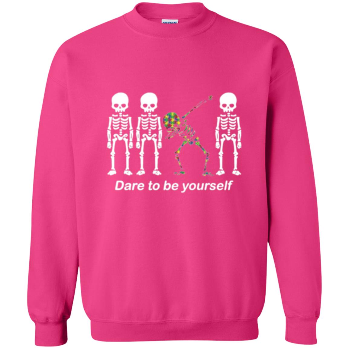 Dabbing T-shirt Dabbing Skeleton Dare To Be Yourself Heliconia