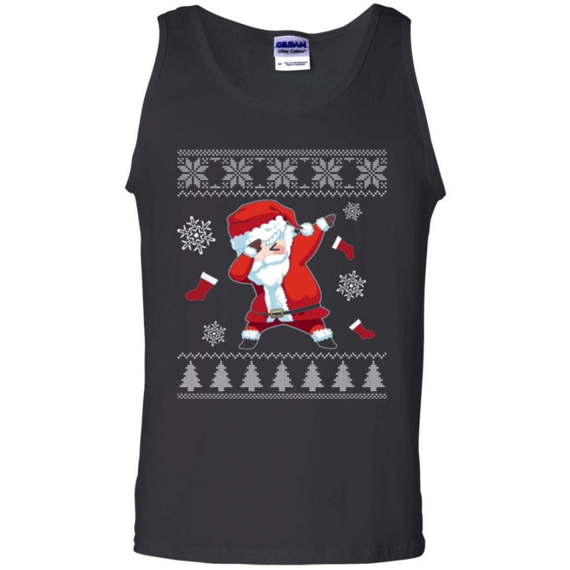 Christmas T-shirt Dabbing Santa Claus Black