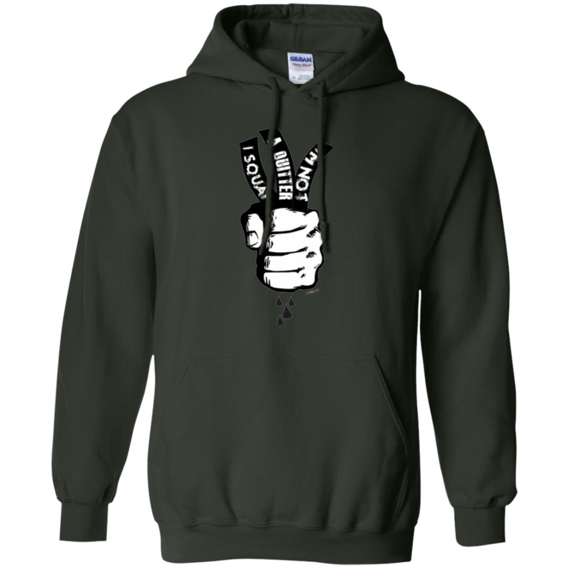 Fitnoquit T-shirt Im Not A Quitter Im Squat Gym Forest Green