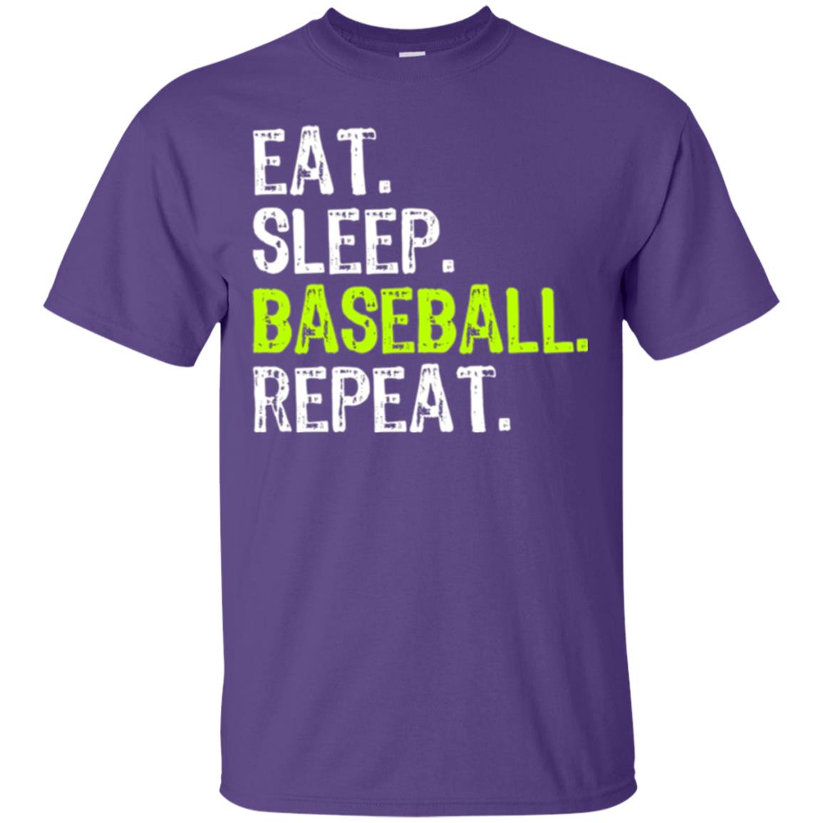 Baseball T-shirt Eat Sleep Baseball Repeat Purple