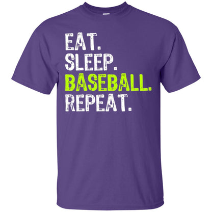 Baseball T-shirt Eat Sleep Baseball Repeat Purple