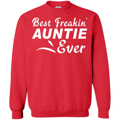 Aunt T-shirt Best Freakin' Auntie Ever Red