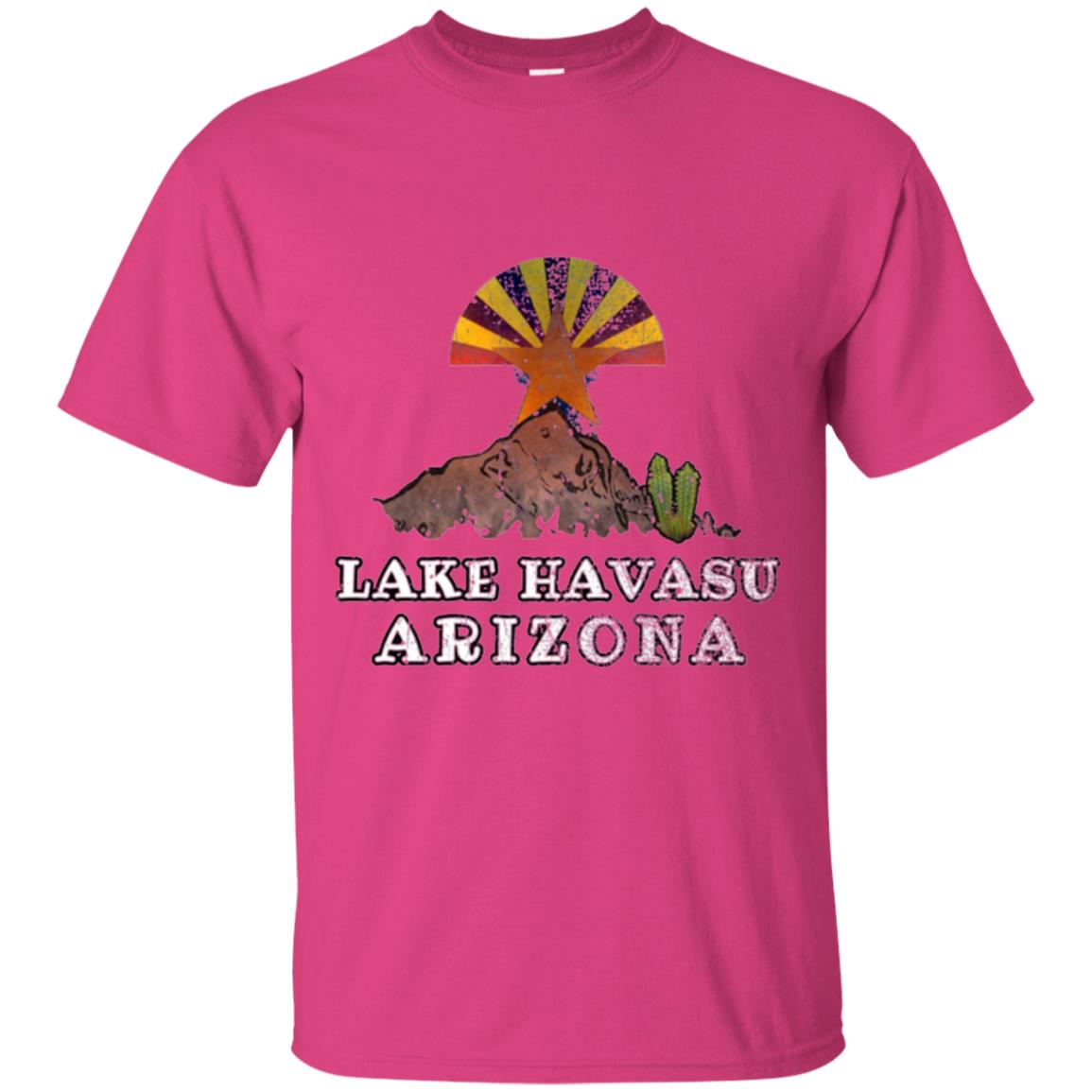 Lake Havasu Arizona T-shirt Flag Inspired Desert Scenery Heliconia