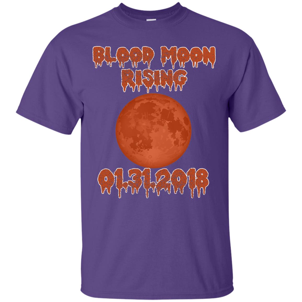Blood Moon Rising Total Lunar Eclipse T-shirt Funny Lunar Eclipse Purple