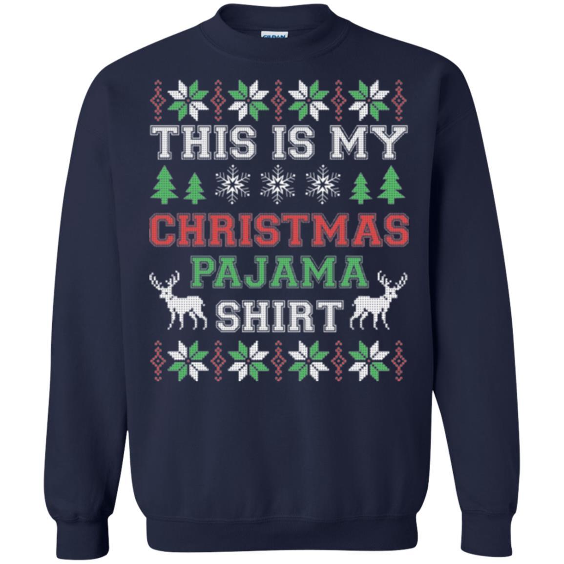 Christmas T-shirt This Is My Christmas Pajama Navy