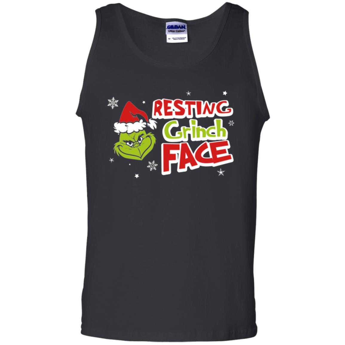 Christmas T-shirt Resting Grinch Face Black