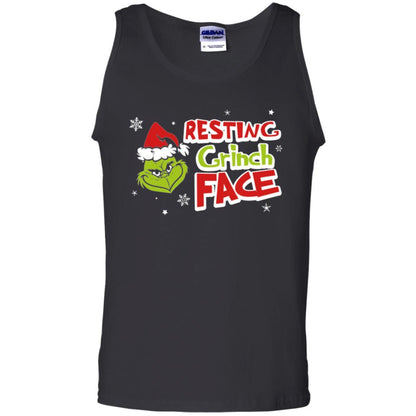 Christmas T-shirt Resting Grinch Face Black
