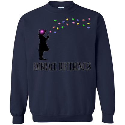 Embrace Differences Shirt Proud Autism Awareness T-shirt Navy