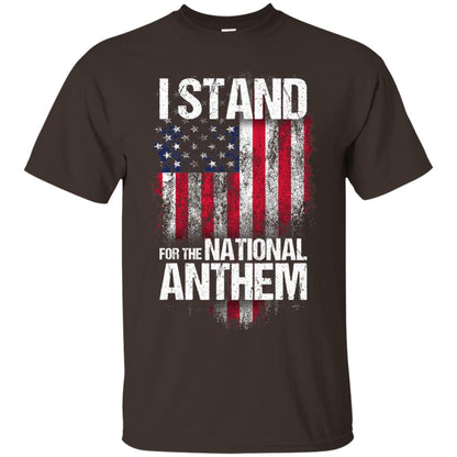 I Stand For The National Anthem T-shirt Dark Chocolate