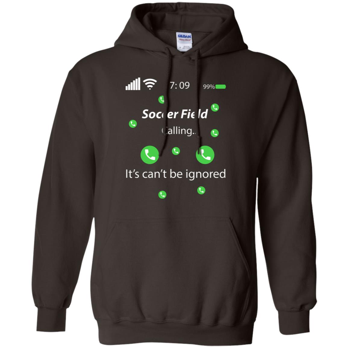 Soccer Field Is Calling It Can't Be Ignored Soccer Lovers Shirt Dark Chocolate
