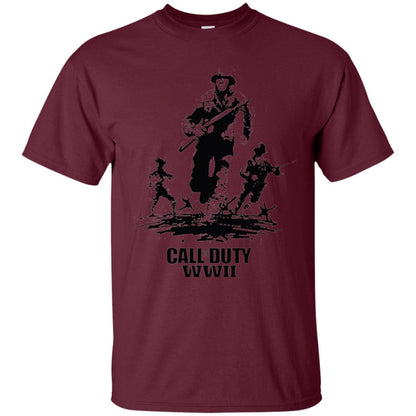 Military T-shirt Call Of Duty Wwi Maroon