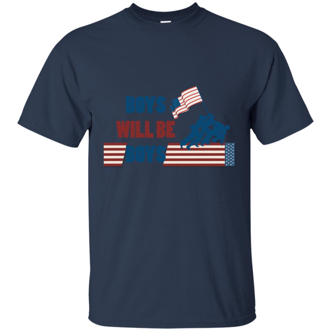 Boys Will Be Boys Military Shirt Navy