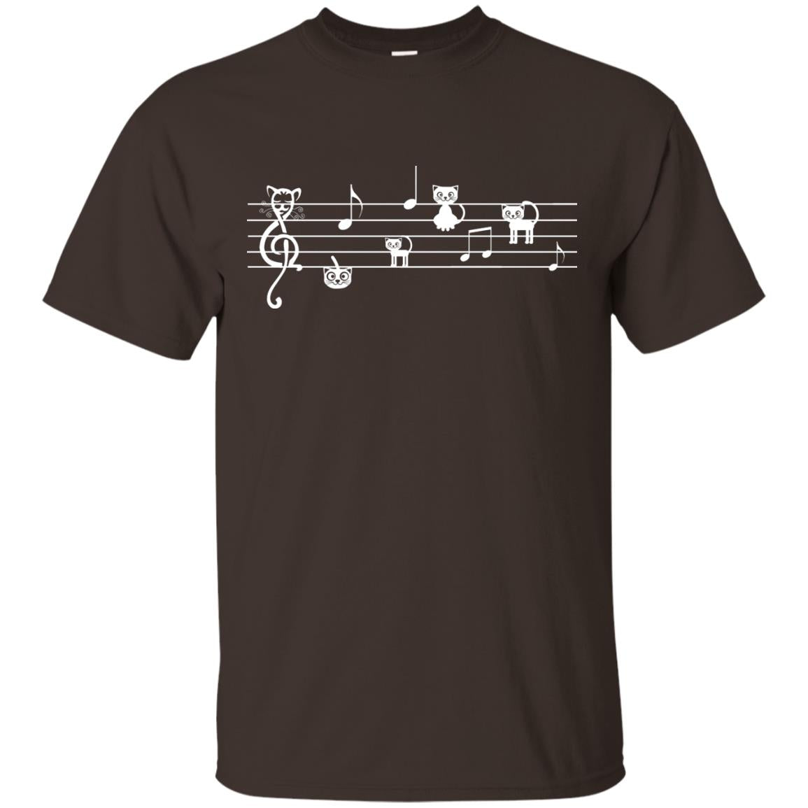Musical Cat Shirt For Musician Dark Chocolate
