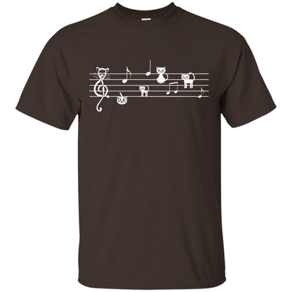 Musical Cat Shirt For Musician Dark Chocolate