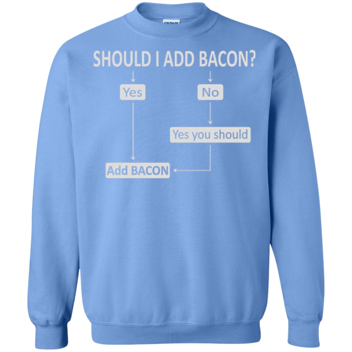 Bacon Lovers T-shirt Shoud I Add Bacon Carolina Blue