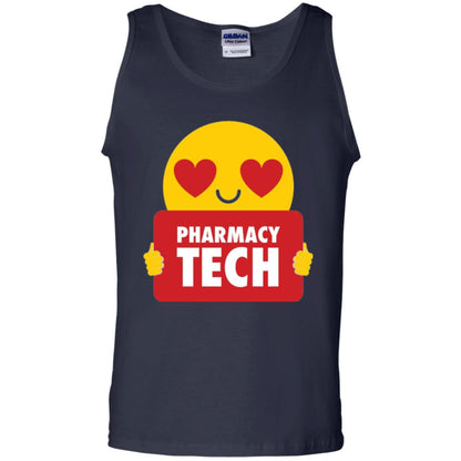 Pharmacy Tech T-shirt Heart Eye Emoji Navy