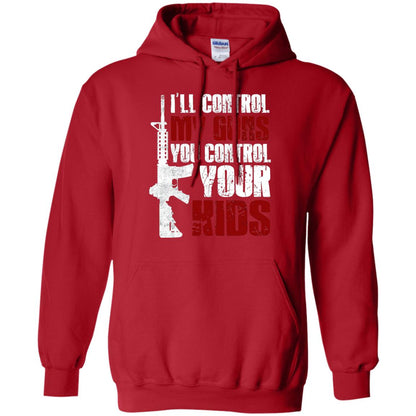 I Will Control My Guns You Control Your Kids Gun Control Shirt Red