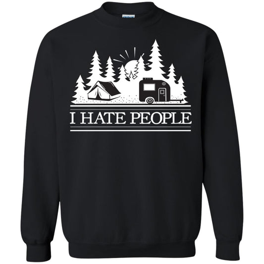 I Hate People Camping Lover Shirt Black