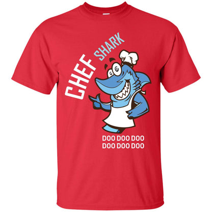 Chef Shark Doo Doo Doo Shirt For Cooker Red