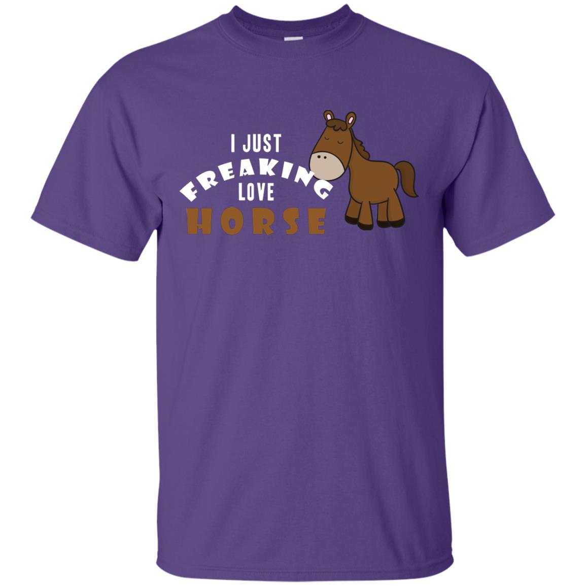 I Just Freaking Love Horse Shirt Purple