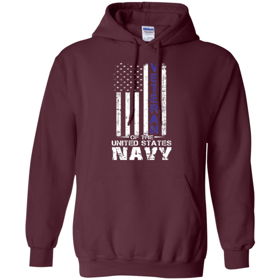 Us Navy Veteran T-shirt Maroon