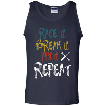 Mechanic T-shirt Race It Break It Fix It Repeat Navy