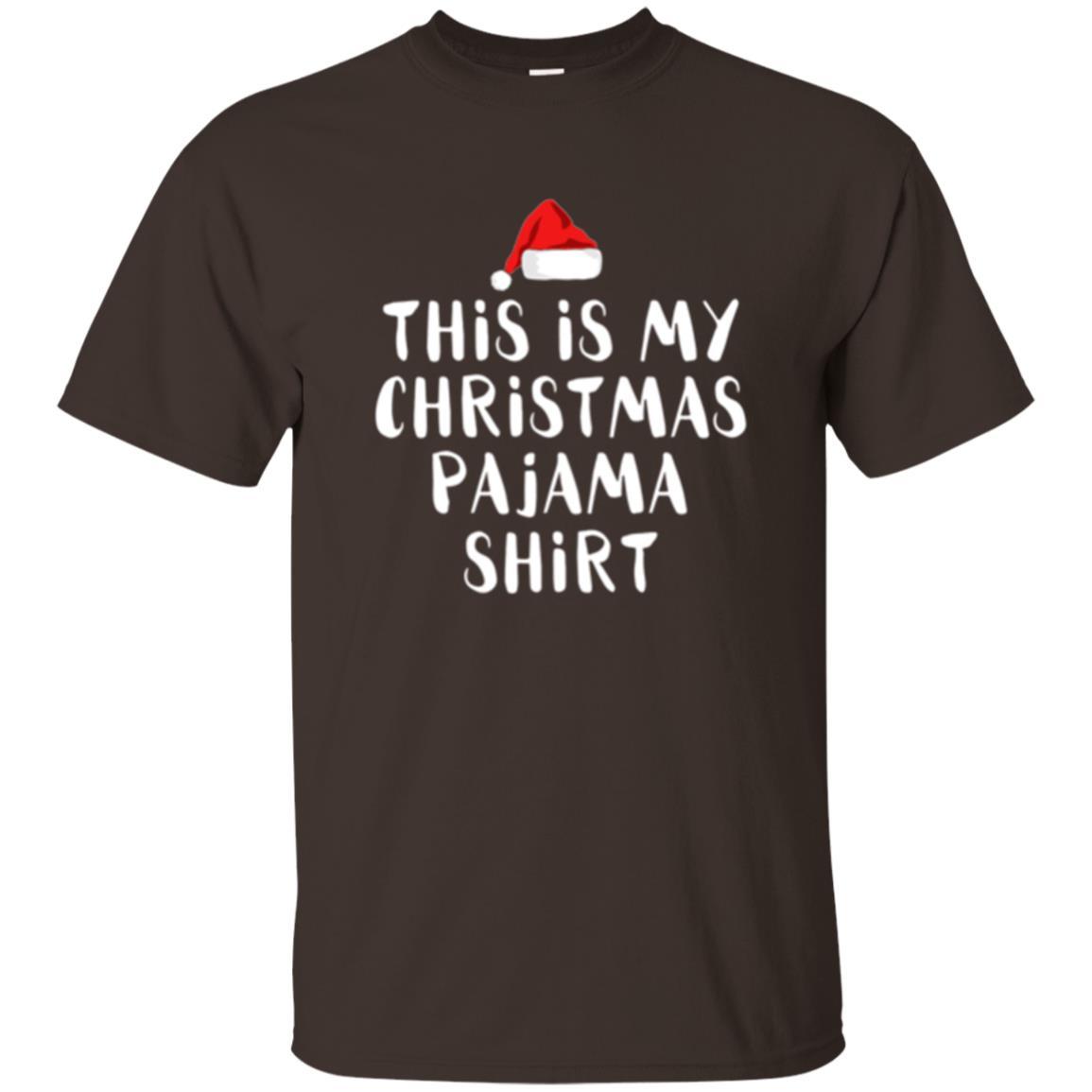 Christmas T-shirt This Is My Christmas Pajama Dark Chocolate