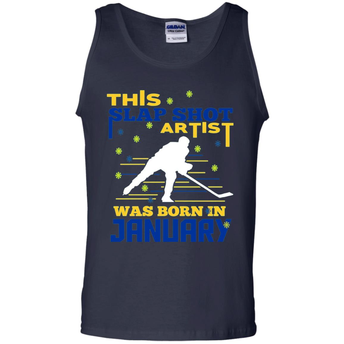 Hockey Lover T-shirt This Slap Shot Was Born In January Navy