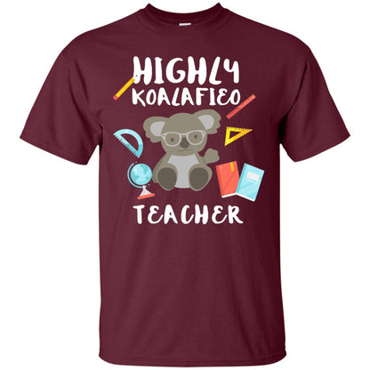 Highly Qualified Punny Teacher T-shirt Maroon