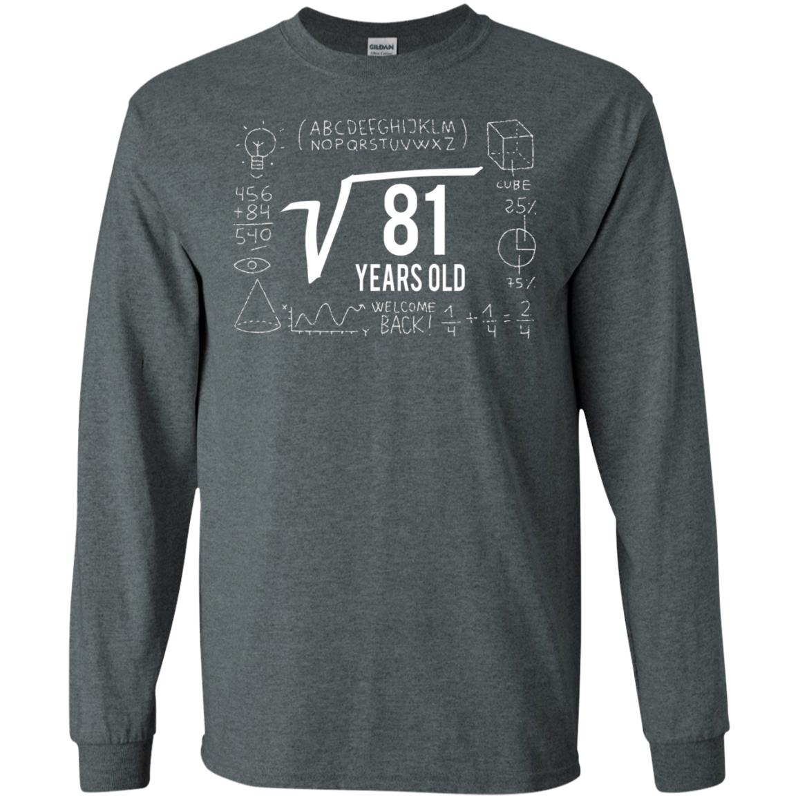 Square Root Of 81 9th Birthday T-shirt Dark Heather