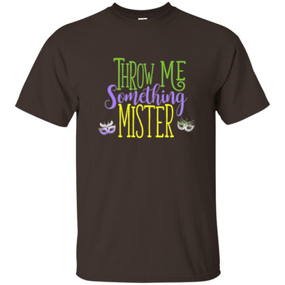 Throw Me Something Mister Mardi Gras T-shirt Dark Chocolate