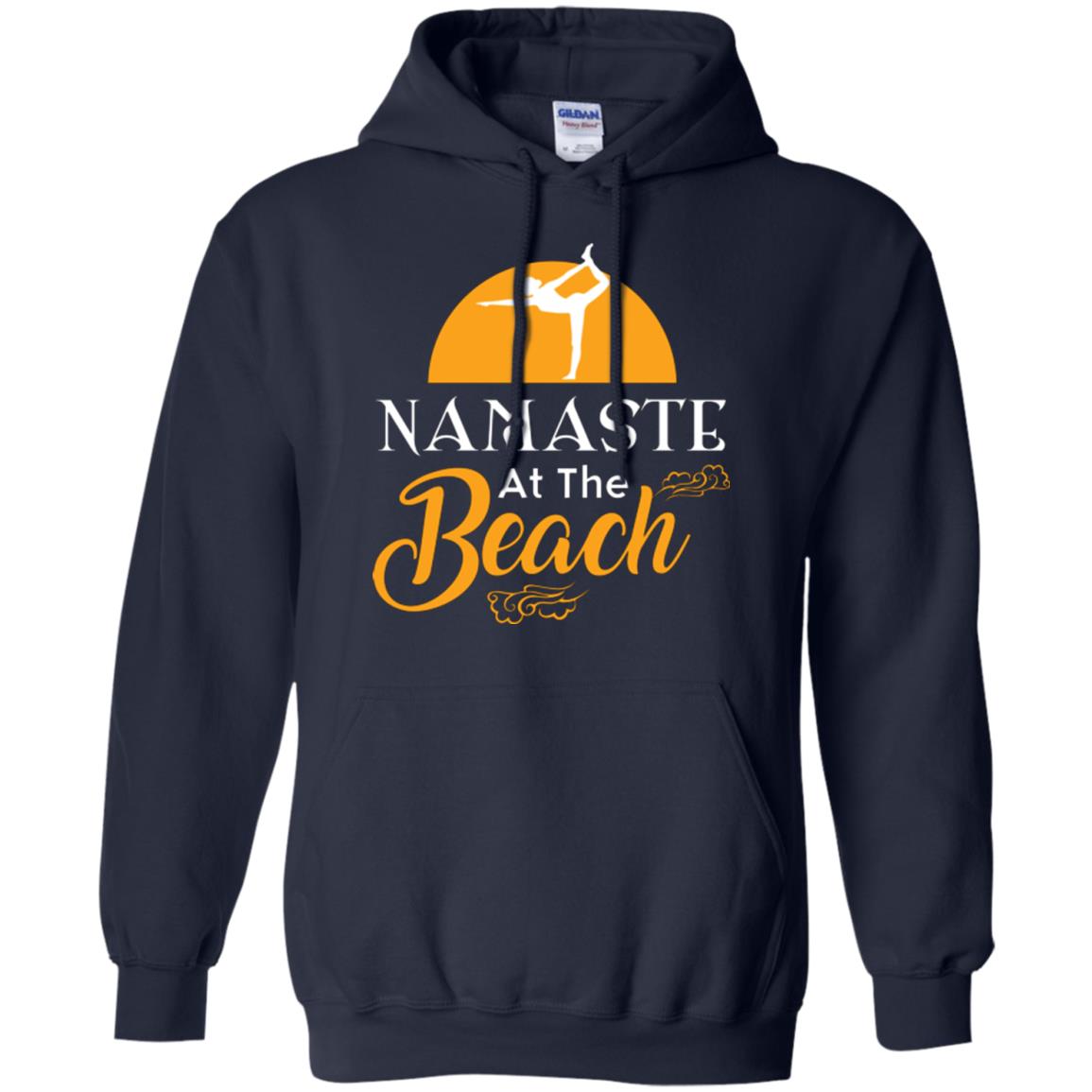 Yoga Lover T-shirt Namaste At The Beach Navy