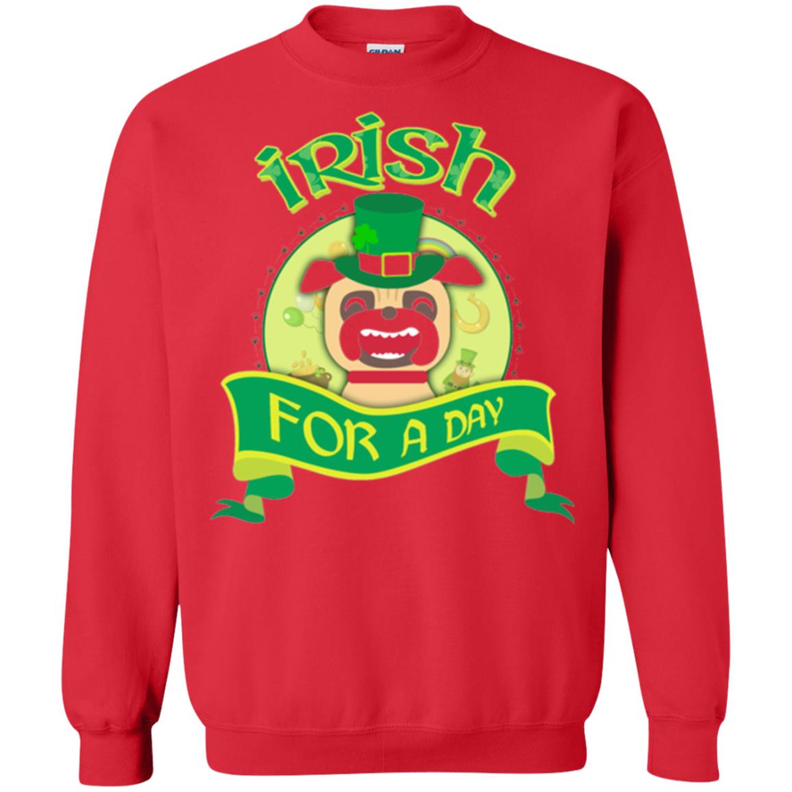 Saint Patrick_s Day T-shirt Amazing I_m Irish Pug Red